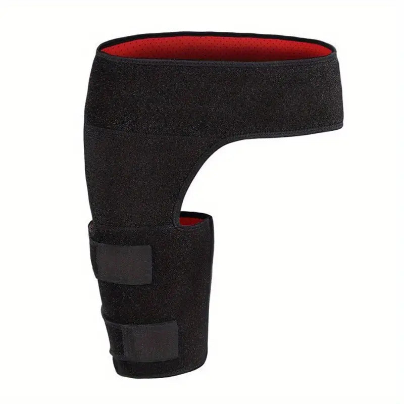 Attelle de hanche néoprène unisexe – Ceinture de soutien pour douleurs à l’aine, hanche, fessier et cuisse – Taille unique ajustable