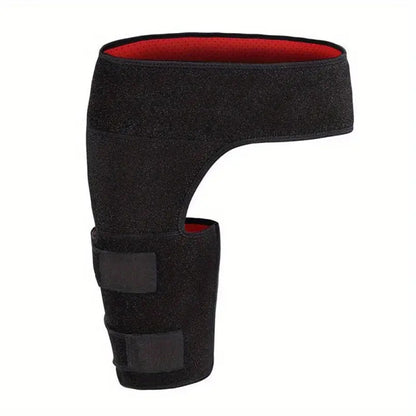 Attelle de hanche néoprène unisexe – Ceinture de soutien pour douleurs à l’aine, hanche, fessier et cuisse – Taille unique ajustable